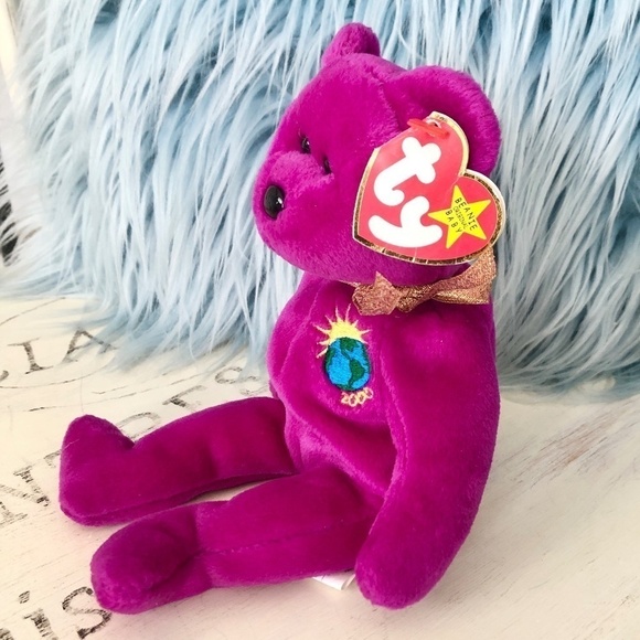 TY Beanie Baby, Millennium, Bear, Vintage, 2000, Y2K, Nice Condition - Picture 2 of 11